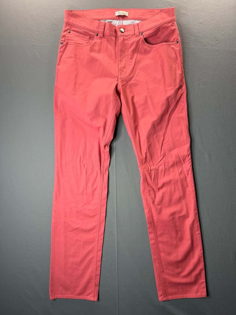 Peter Millar Ultimate Sateen 5 Pocket Pant Rose Salmon 32x33 Pink Like New